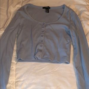 Crop top long sleeve (baby blue)